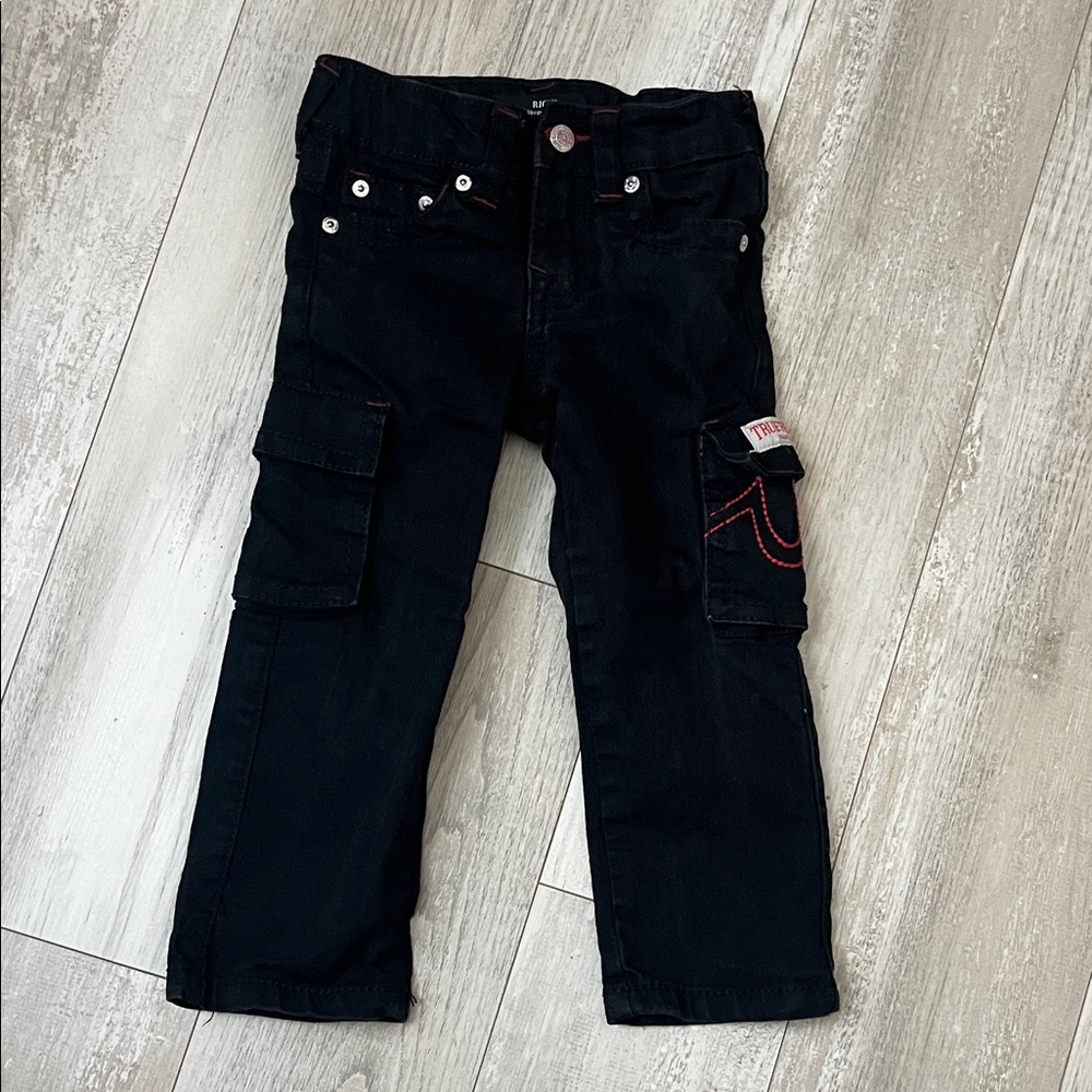 True Religion Black Kids Cargo Jeans